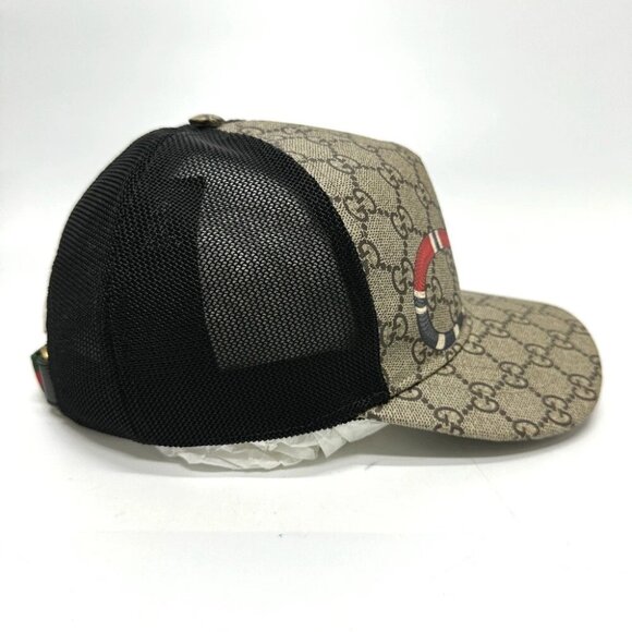 GUCCI 426887 print GG Baseball cap hat GG Supreme Canvas Beige - Picture 2 of 11